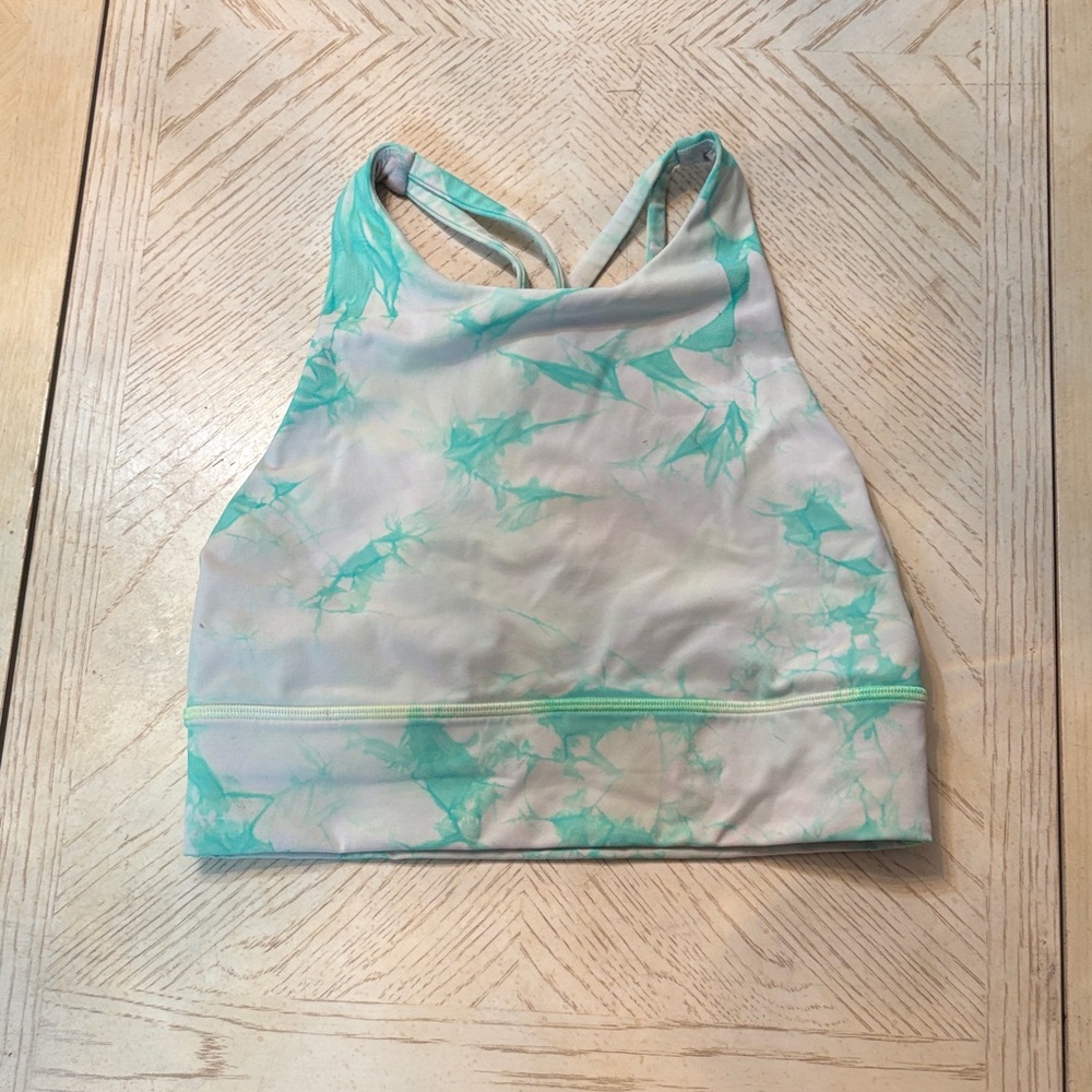 Mint Green Lululemon  Tie-Dye Sports Bra